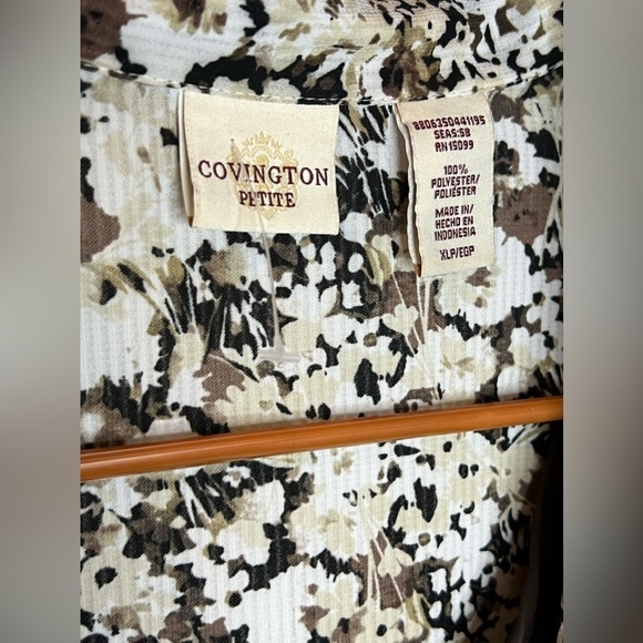 271. Covington Petites Casual 2-pc Blouse/Tank Set XLP - Picture 4 of 8